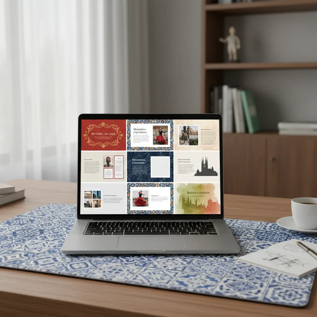 Evaluating Templates for an Autobiography Spanish Presentation PPT or Slides